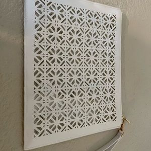 Tory Burch white clutch